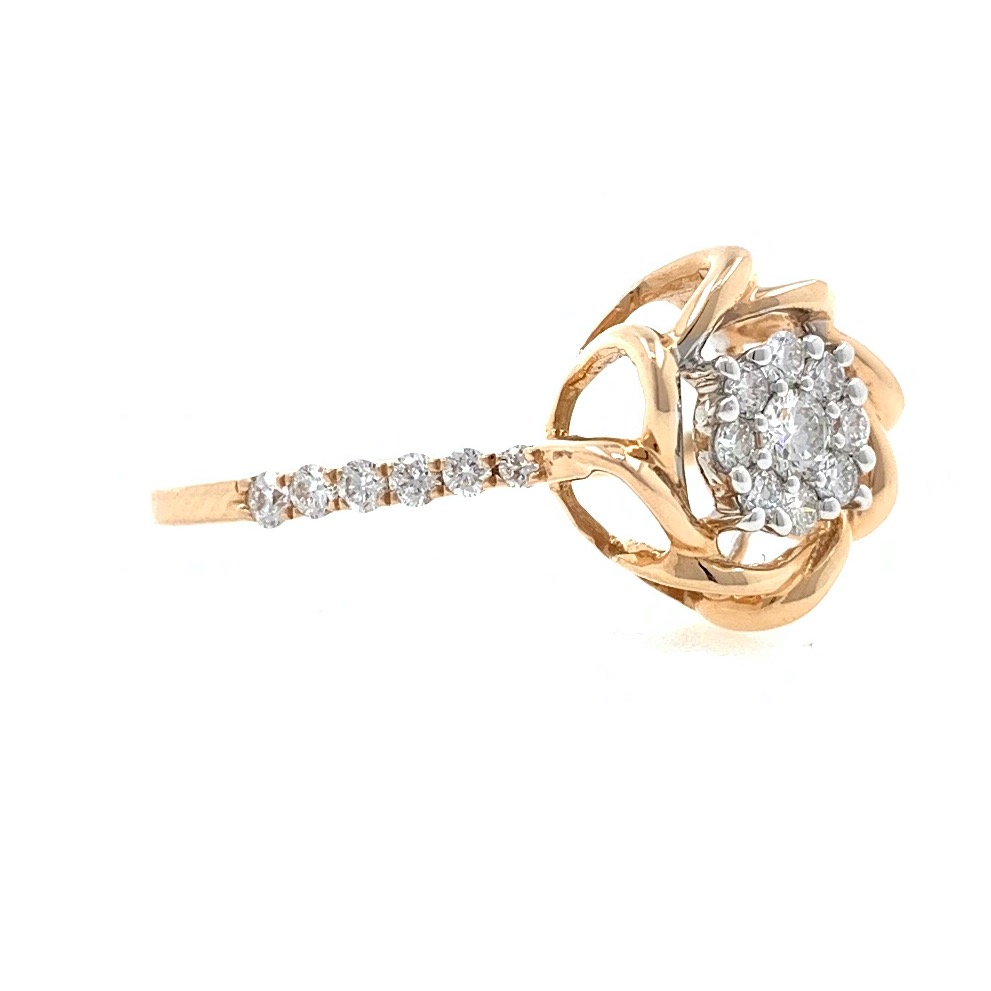 18kt / 750 Rose Gold Classic Engagement Ladies Diamond Ring 9LR218 - Image 2