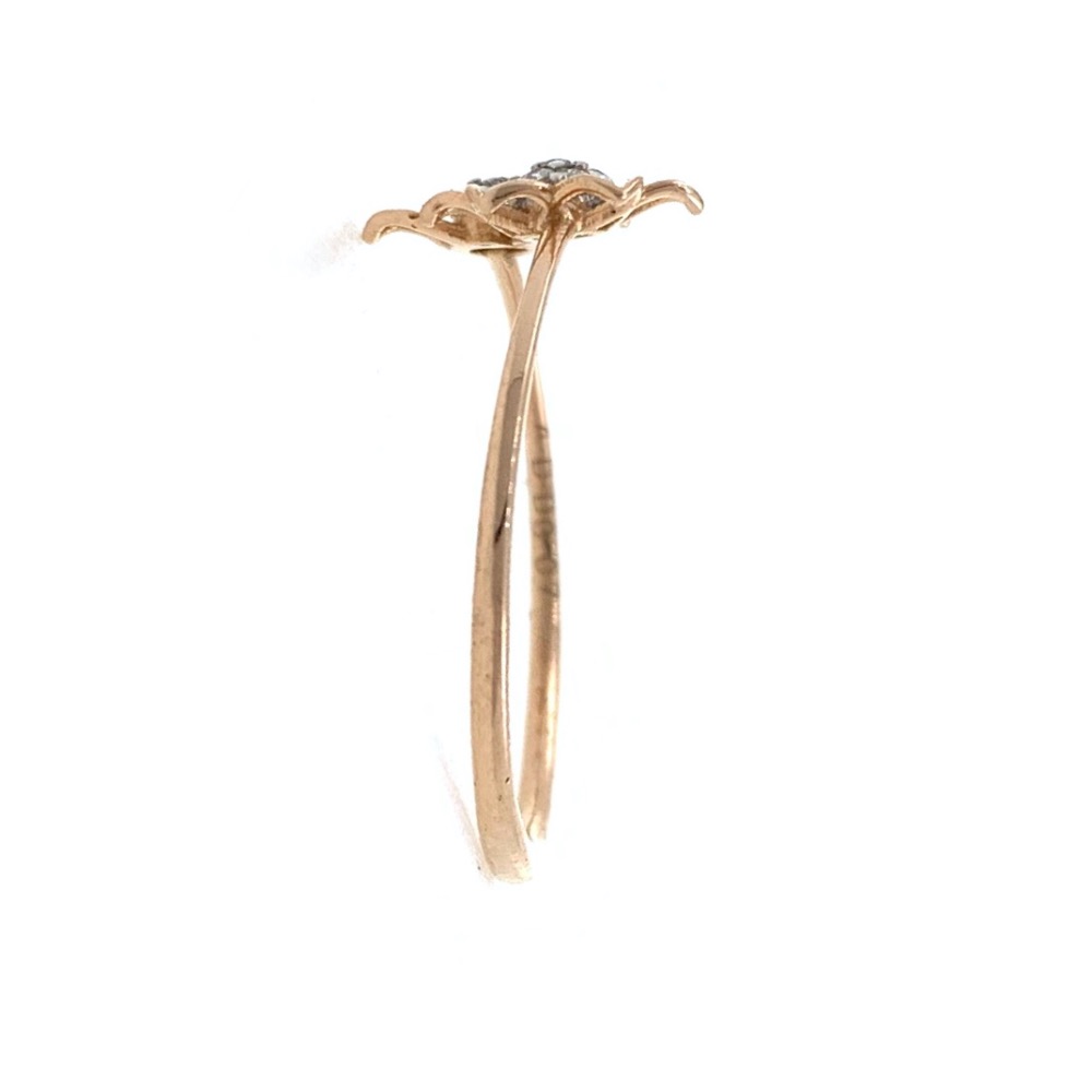 18kt / 750 Rose Gold Simple Diamonds ring for Ladies 9LR215 - Image 4