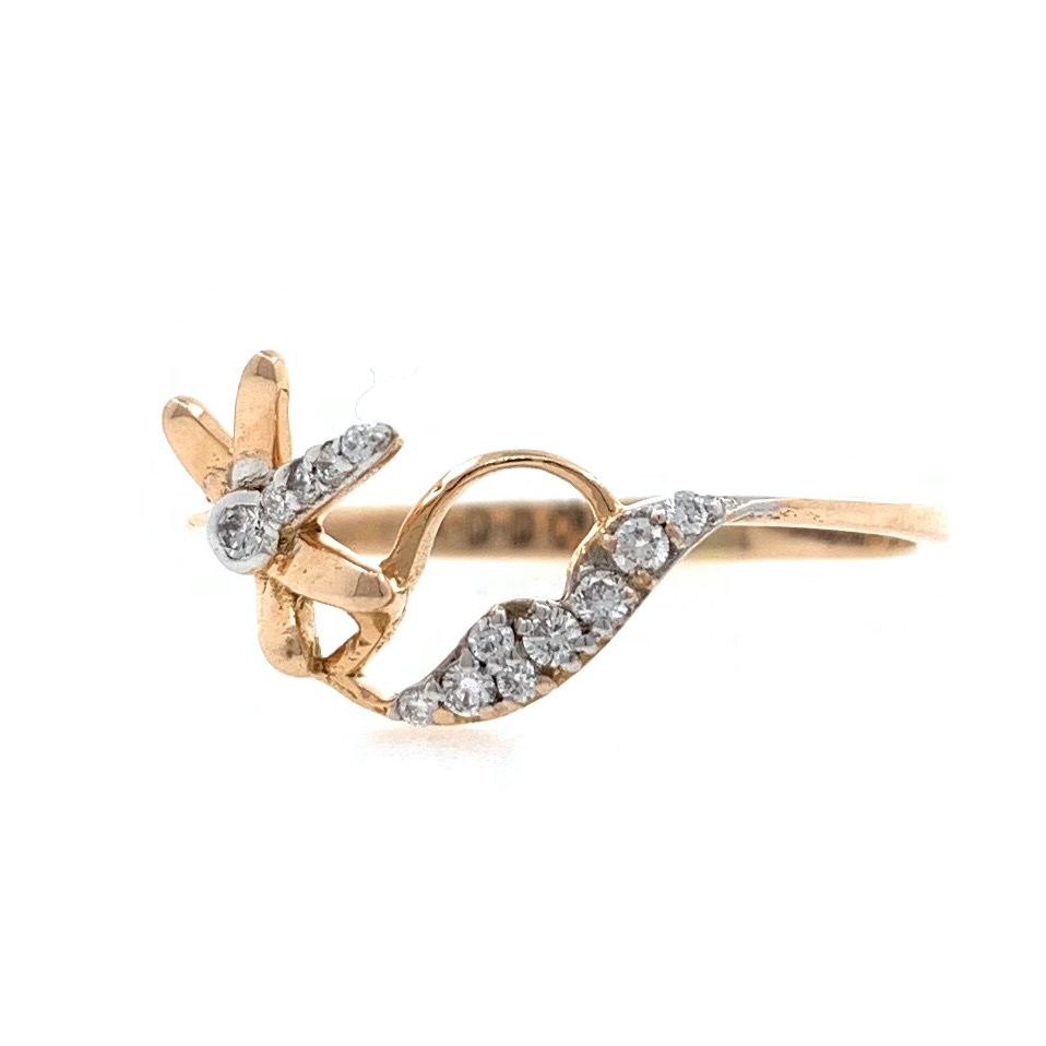 18kt / 750 rose gold Diamond Ring for Ladies 9LR212 - Image 3