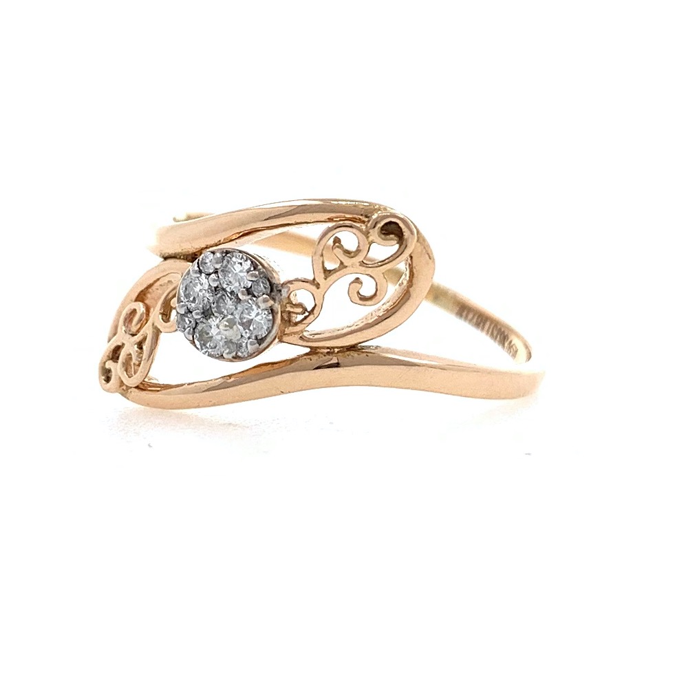 18kt / 750 Rose Gold Fancy Pressure Set Diamond Ladies Ring 9LR205 - Image 3