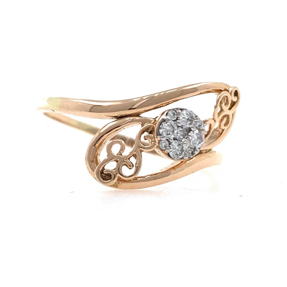 18kt / 750 Rose Gold Fancy Pressure Set Diamond Ladies Ring 9LR205 - Image 2