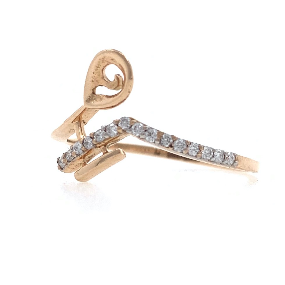 18kt / 750 rose gold Work Wear Diamond Ladies Ring 9LR199 - Image 3