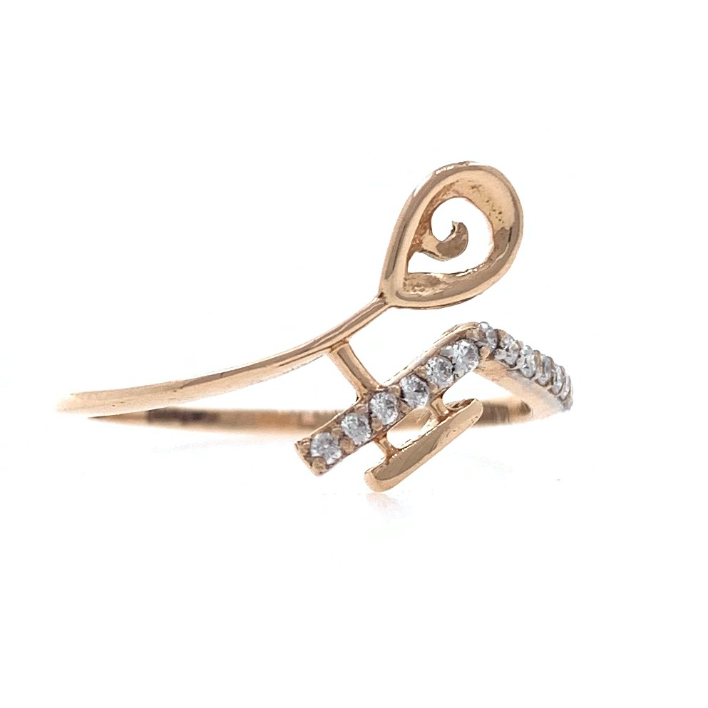 18kt / 750 rose gold Work Wear Diamond Ladies Ring 9LR199 - Image 2