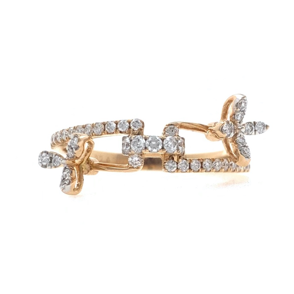 18kt / 750 rose gold fancy diamond ring 9lr196