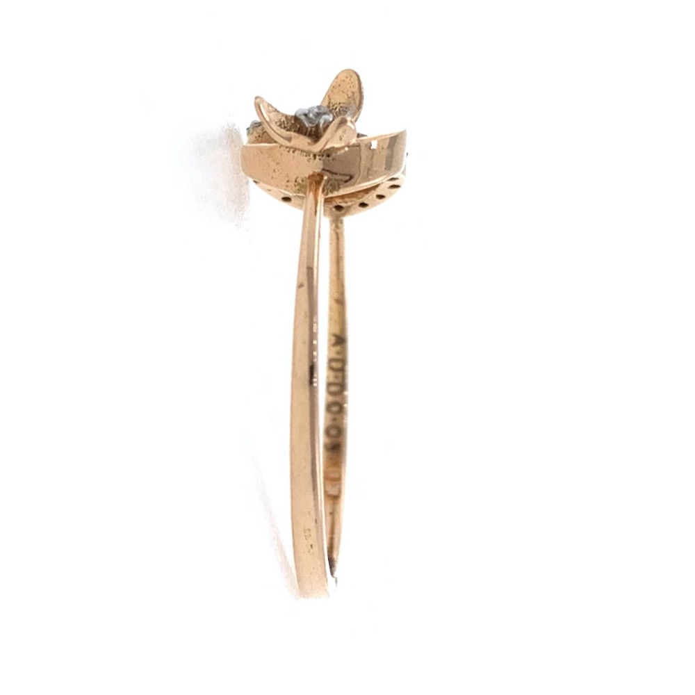 18kt / 750 rose gold knot diamond ladies ring 9lr193 - Image 4