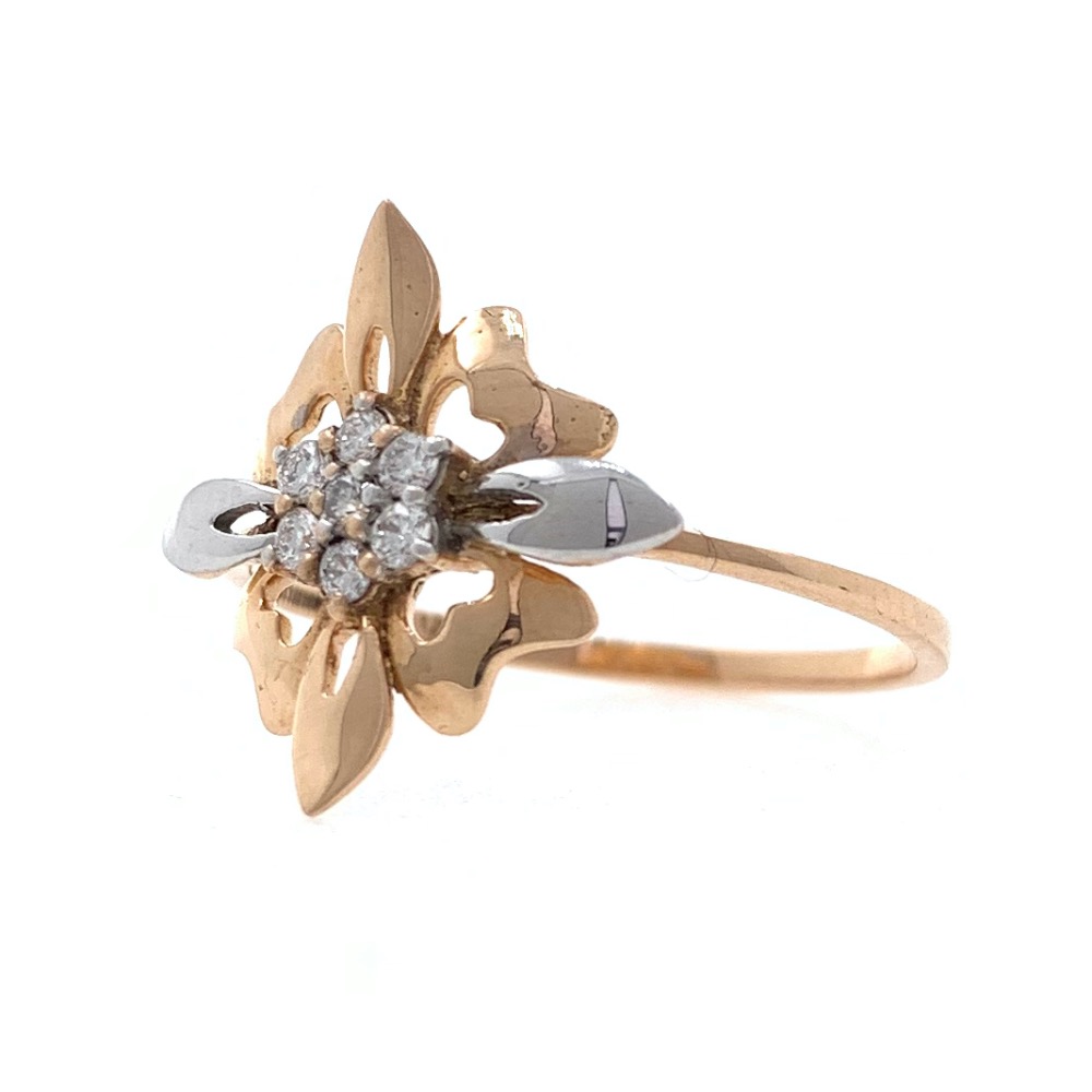 18kt / 750 rose gold Flower diamond Ladies Ring 9LR181 - Image 3