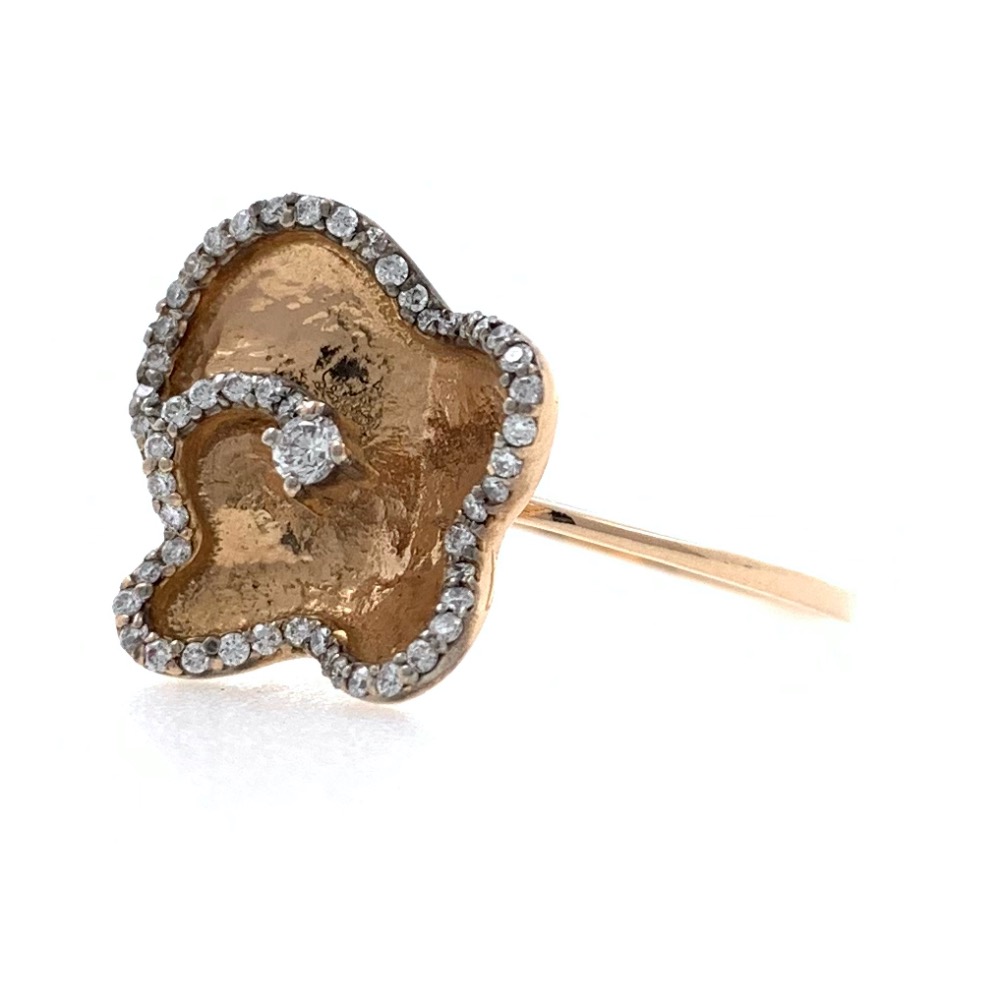 18kt / 750 Rose Gold Butterfly Diamond Ladies Ring 9LR186 - Image 3