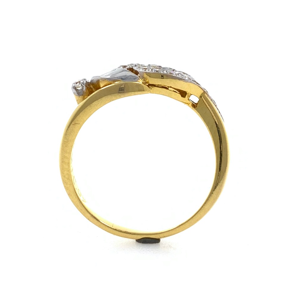 18kt / 750 Yellow Gold Traditional Diamond Ladies Ring 9LR183 - Image 5