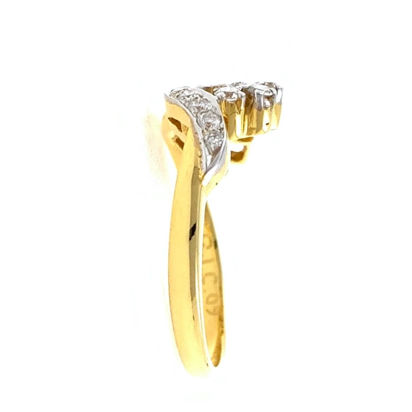 18kt / 750 Yellow Gold Traditional Diamond Ladies Ring 9LR183 - Image 4