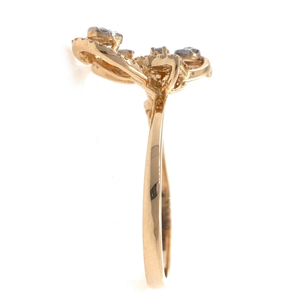18kt / 750 rose gold fancy designer diamond ladies ring 9lr169 - Image 4