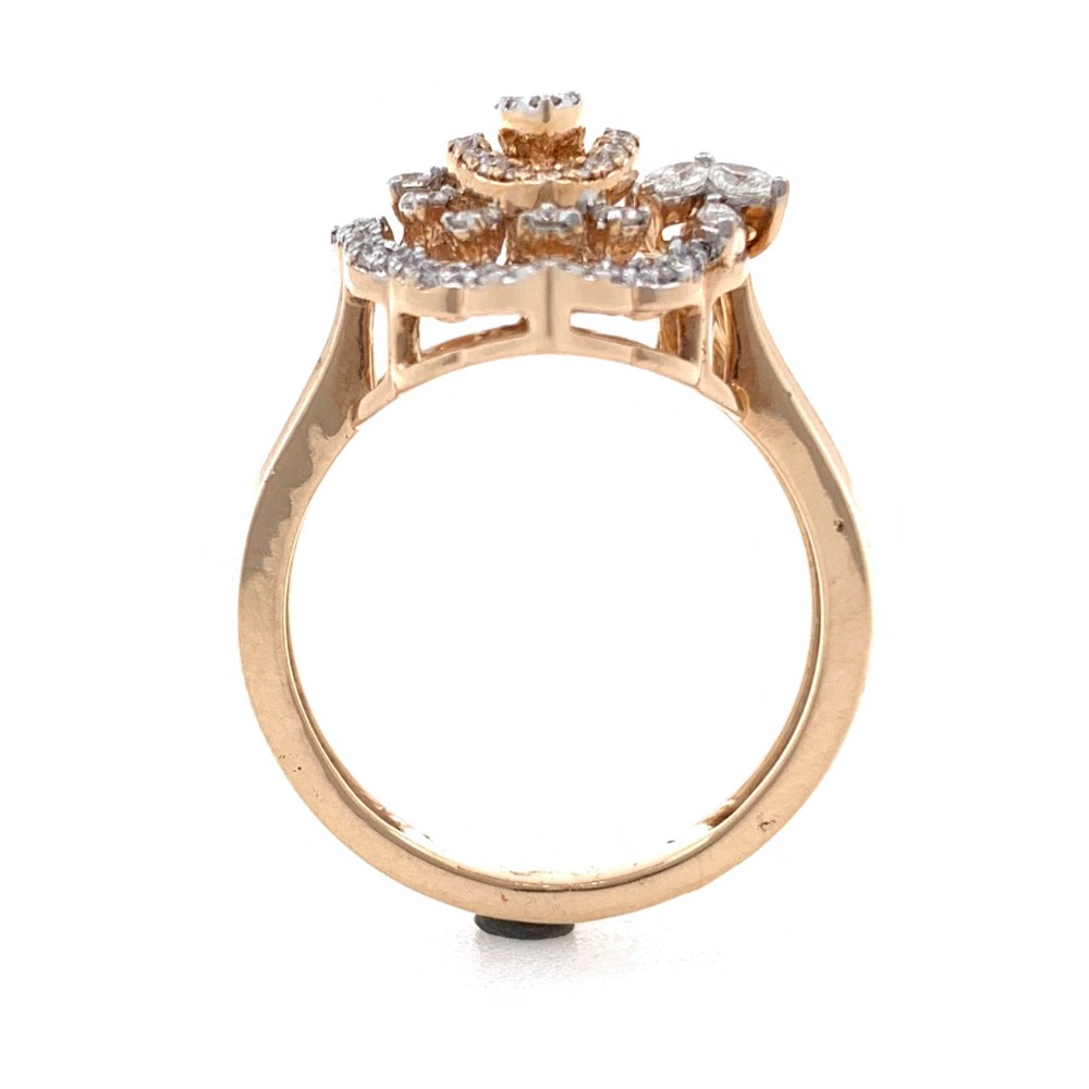 18kt / 750 rose gold contemporary micro set diamond ladies ring 9lr166 - Image 5