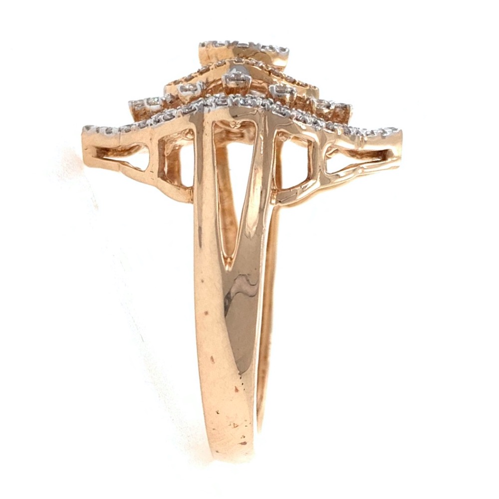 18kt / 750 rose gold contemporary micro set diamond ladies ring 9lr166 - Image 4