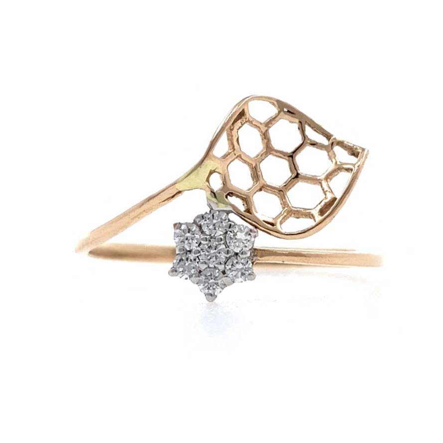 18kt / 750 rose gold delicate diamond ladies ring 9lr165