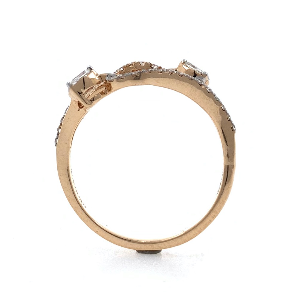 18kt / 750 rose gold fancy diamond ladies ring 9lr164 - Image 5