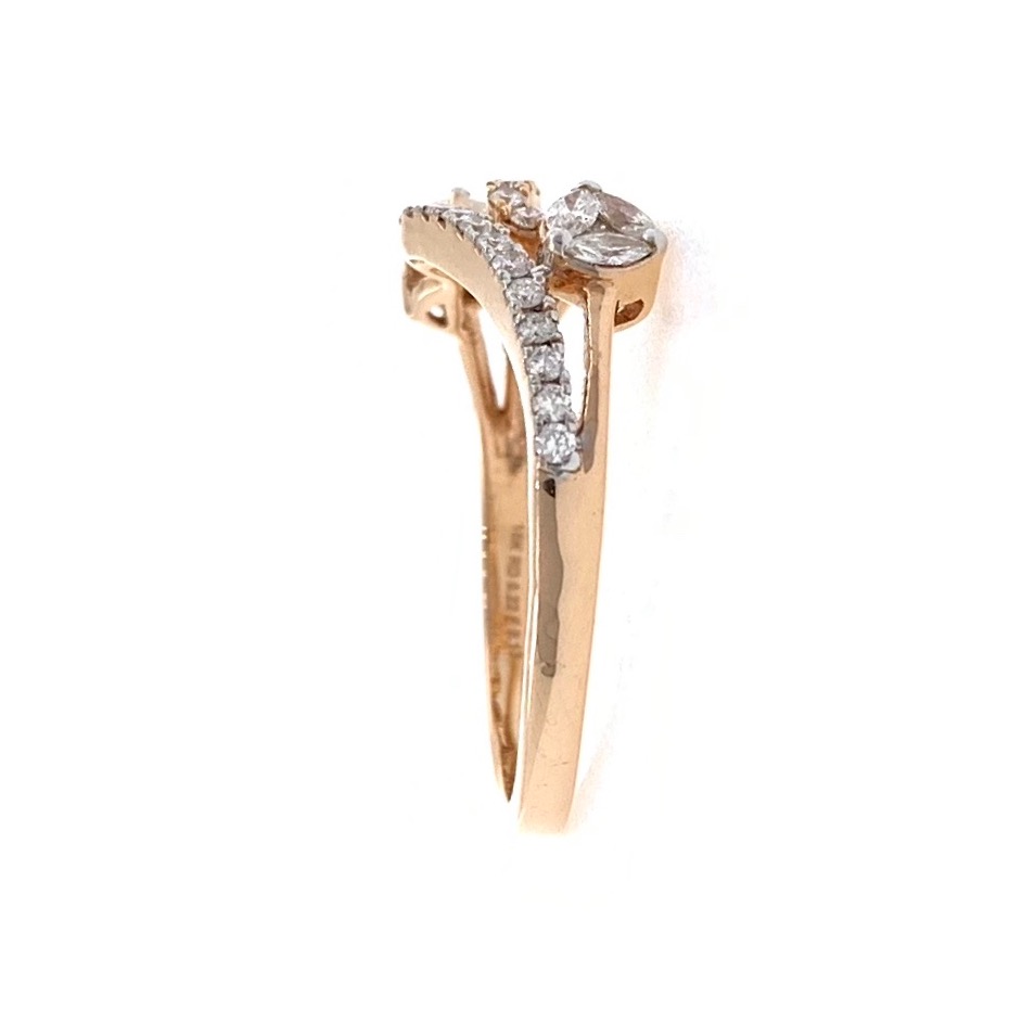 18kt / 750 rose gold fancy diamond ladies ring 9lr164 - Image 4