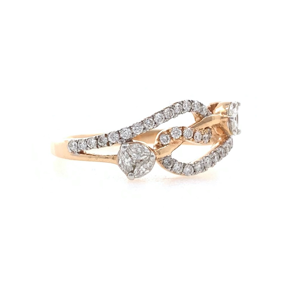 18kt / 750 rose gold fancy diamond ladies ring 9lr164 - Image 2