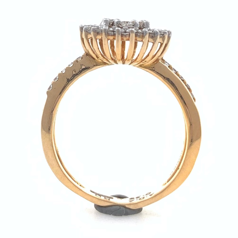 18kt / 750 rose gold flower diamond ring for ladies 9lr98 - Image 5