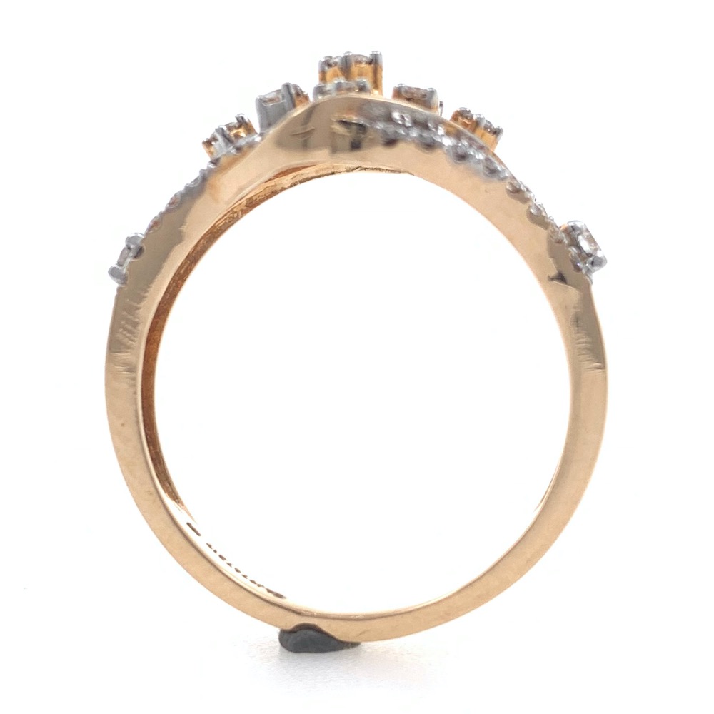 18kt / 750 rose gold fancy diamond ring for ladies 9lr96 - Image 5