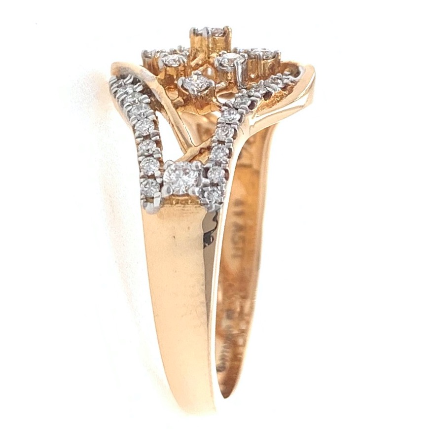 18kt / 750 rose gold fancy diamond ring for ladies 9lr96 - Image 4