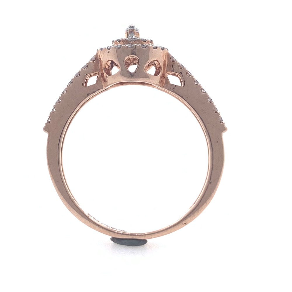 18kt / 750 rose gold contemporary diamond ladies ring 9lr10 - Image 5