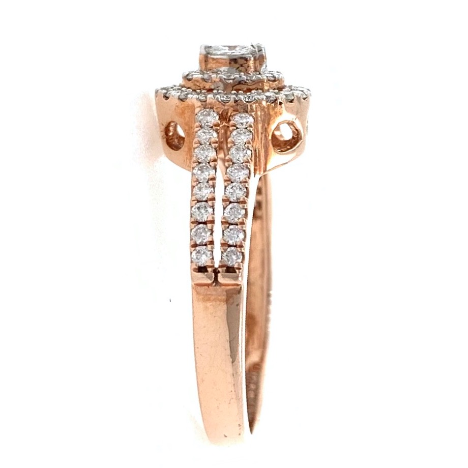 18kt / 750 rose gold contemporary diamond ladies ring 9lr10 - Image 4