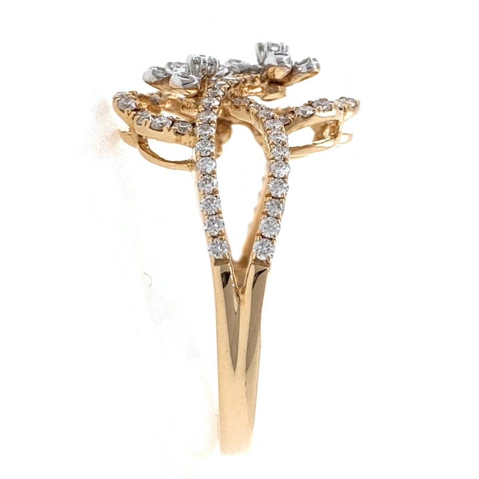 18kt / 750 rose gold fancy diamond ladies ring 9lr4 - Image 4