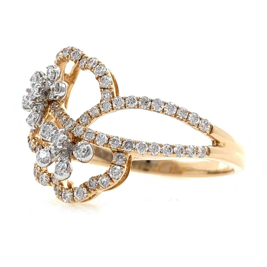 18kt / 750 rose gold fancy diamond ladies ring 9lr4 - Image 3