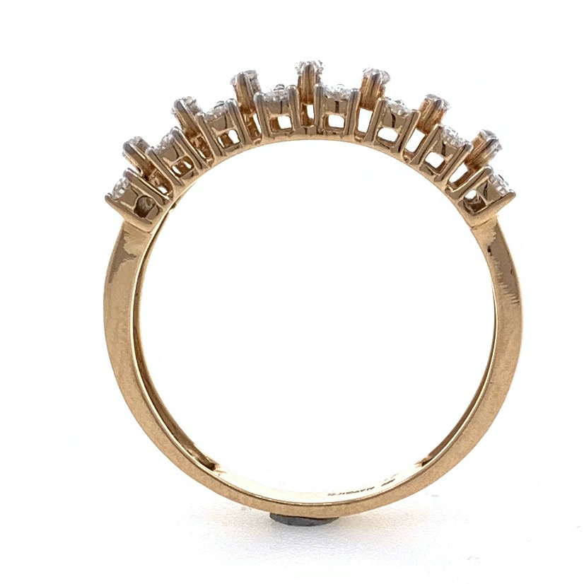 18kt / 750 rose gold fancy band diamond ladies ring 8lr293 - Image 5