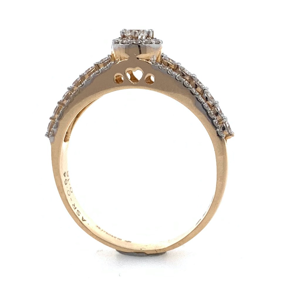 18kt / 750 rose gold engagement diamond ring 8lr263 - Image 5