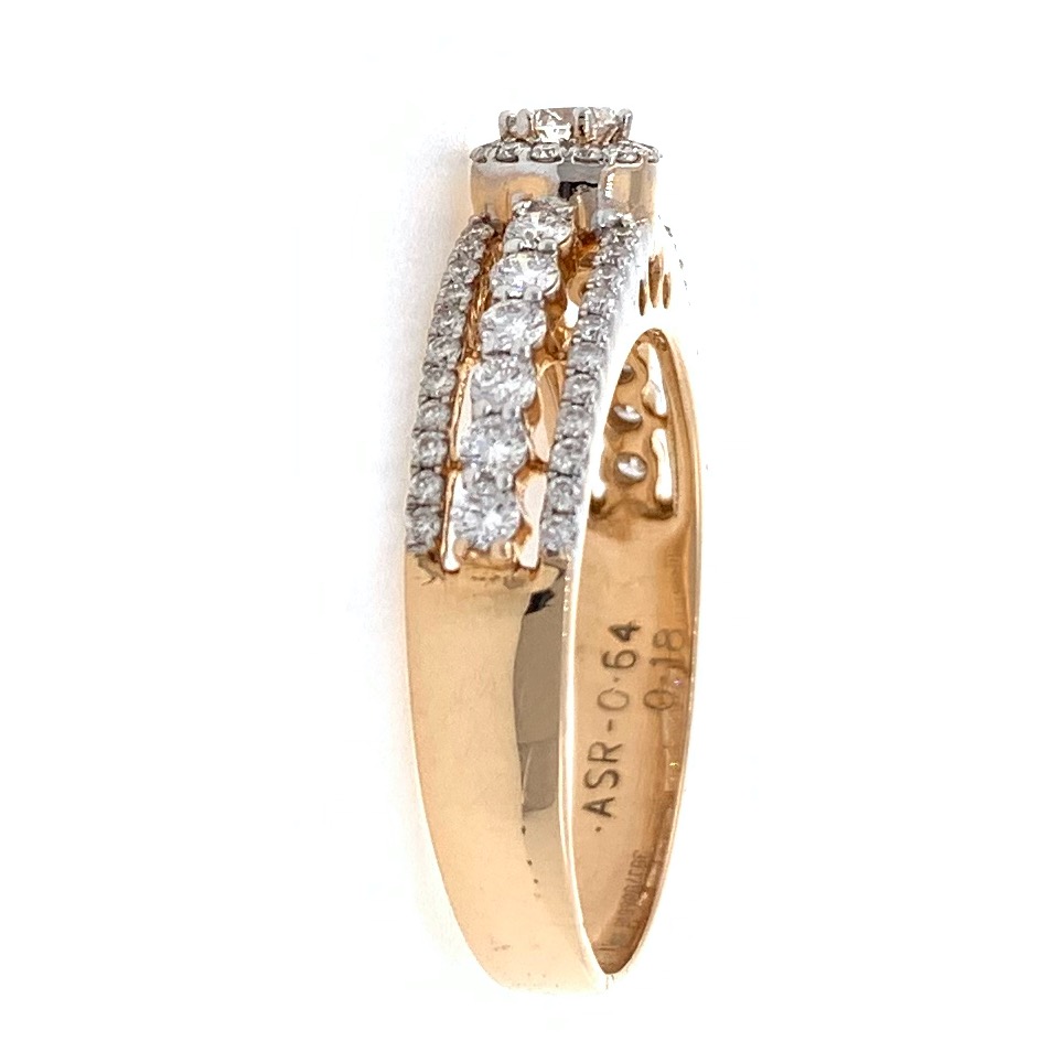 18kt / 750 rose gold engagement diamond ring 8lr263 - Image 4
