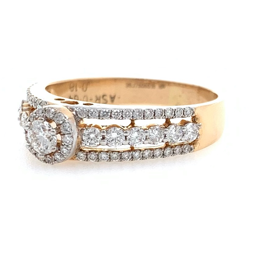 18kt / 750 rose gold engagement diamond ring 8lr263 - Image 3
