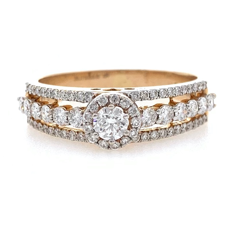 18kt / 750 rose gold engagement diamond ring 8lr263
