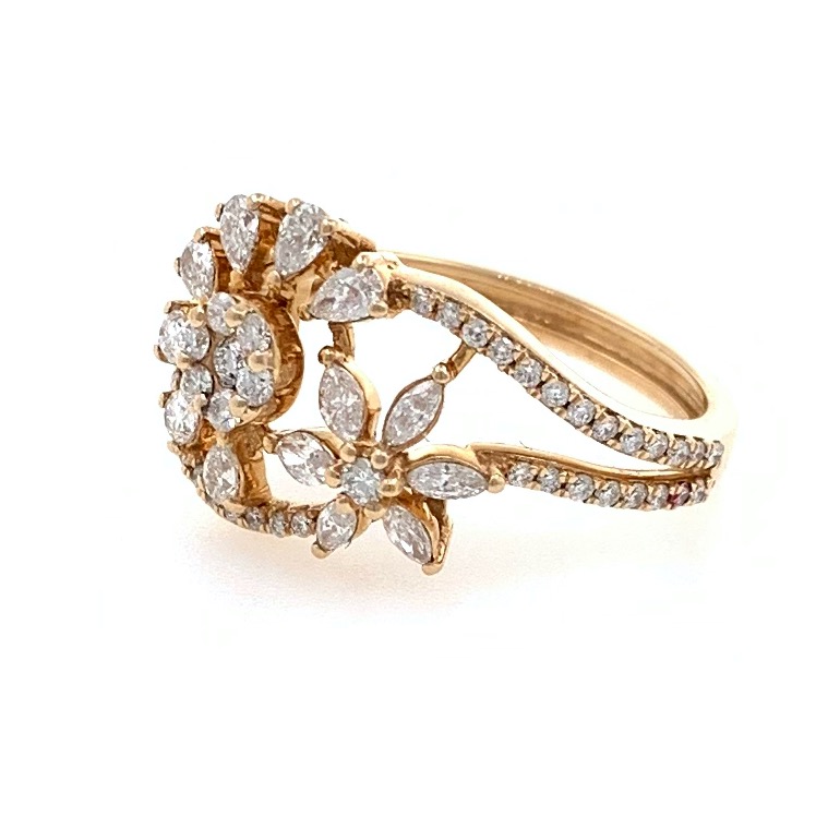 18kt / 750 rose gold anniversary gift diamond ring 8lr211 - Image 3