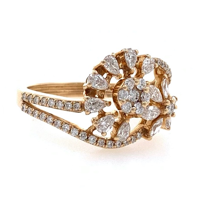 18kt / 750 rose gold anniversary gift diamond ring 8lr211 - Image 2