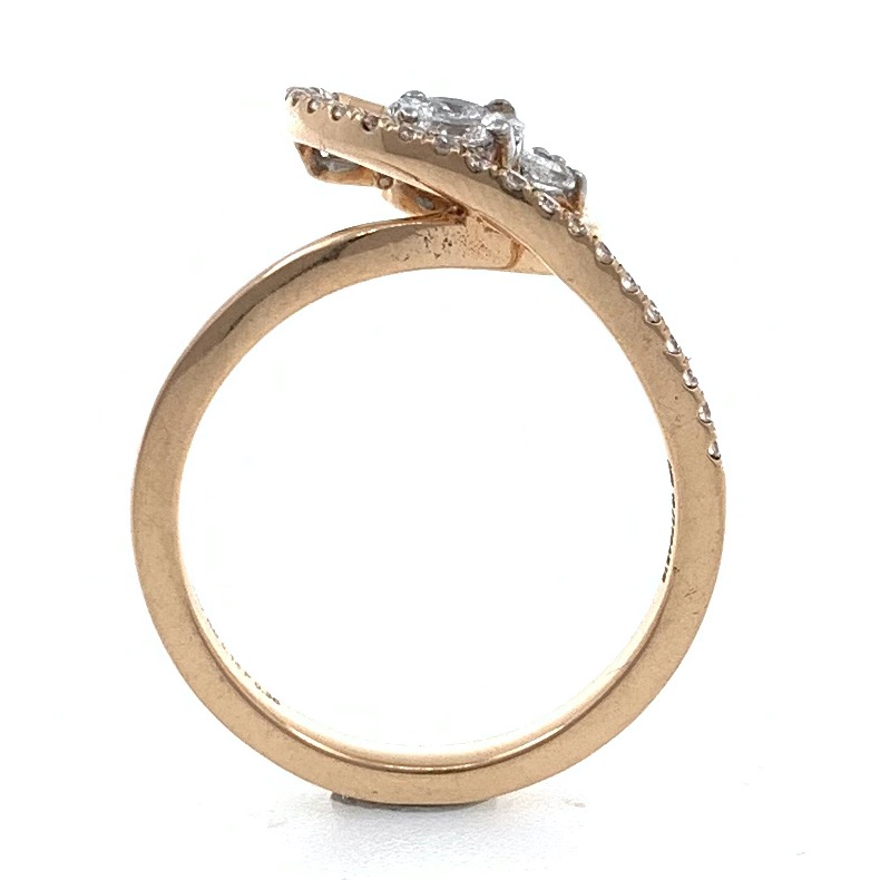 18kt / rose gold floral micro set diamond ring 8lr203 - Image 5