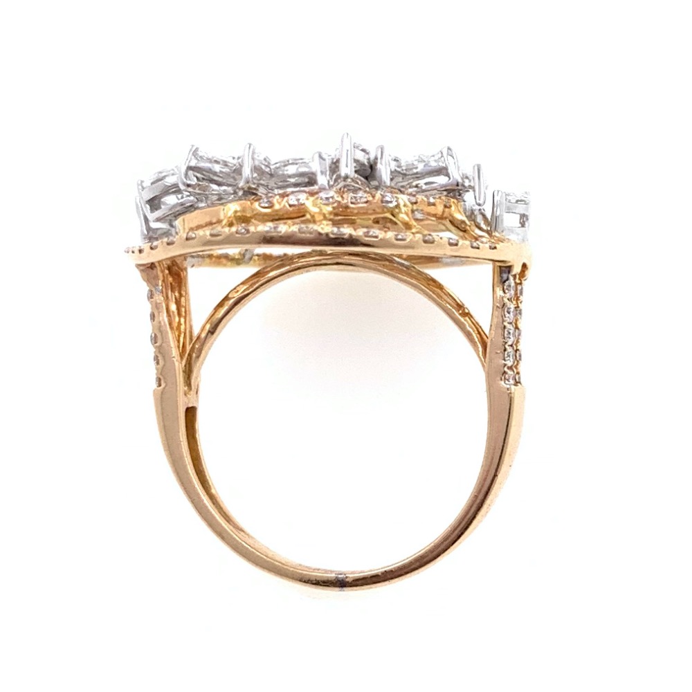 18kt / 750 floral design cocktail diamond ladies ring 8lr188 - Image 5
