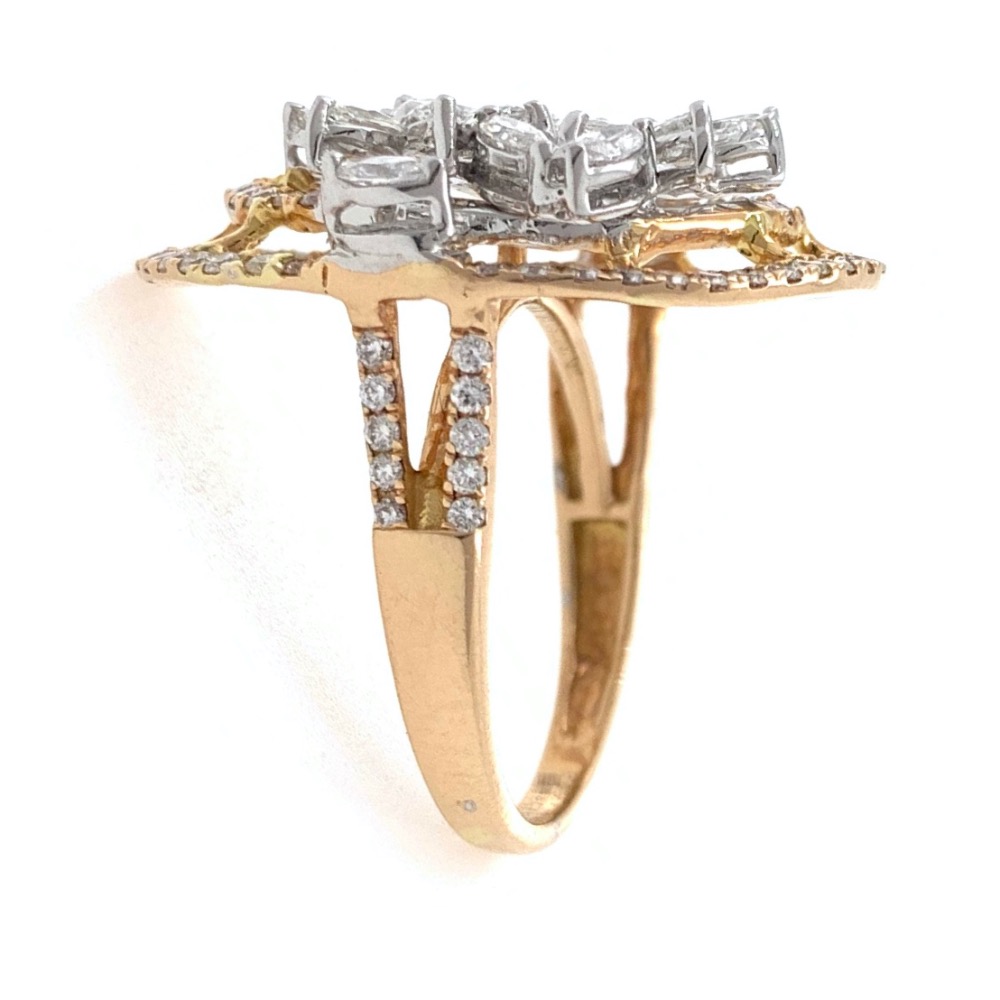 18kt / 750 floral design cocktail diamond ladies ring 8lr188 - Image 4