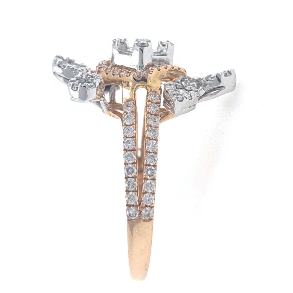 18kt / 750 rose gold evening wear designer diamond ring 8lr163 - Image 4