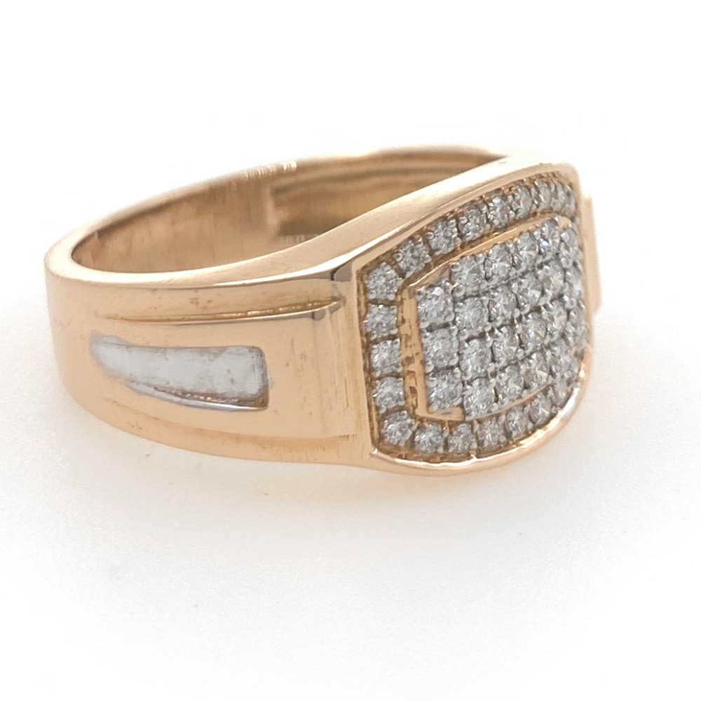 18kt / 750 rose gold fancy graduation band diamond ring 9gr38 - Image 2