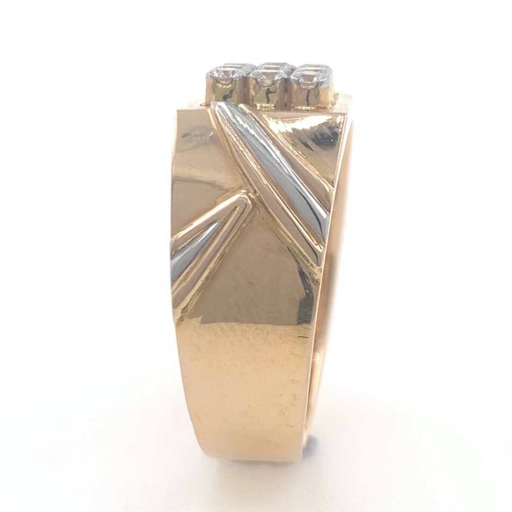 18kt / 750 rose gold fancy handmade diamond gents ring 9gr27 - Image 4