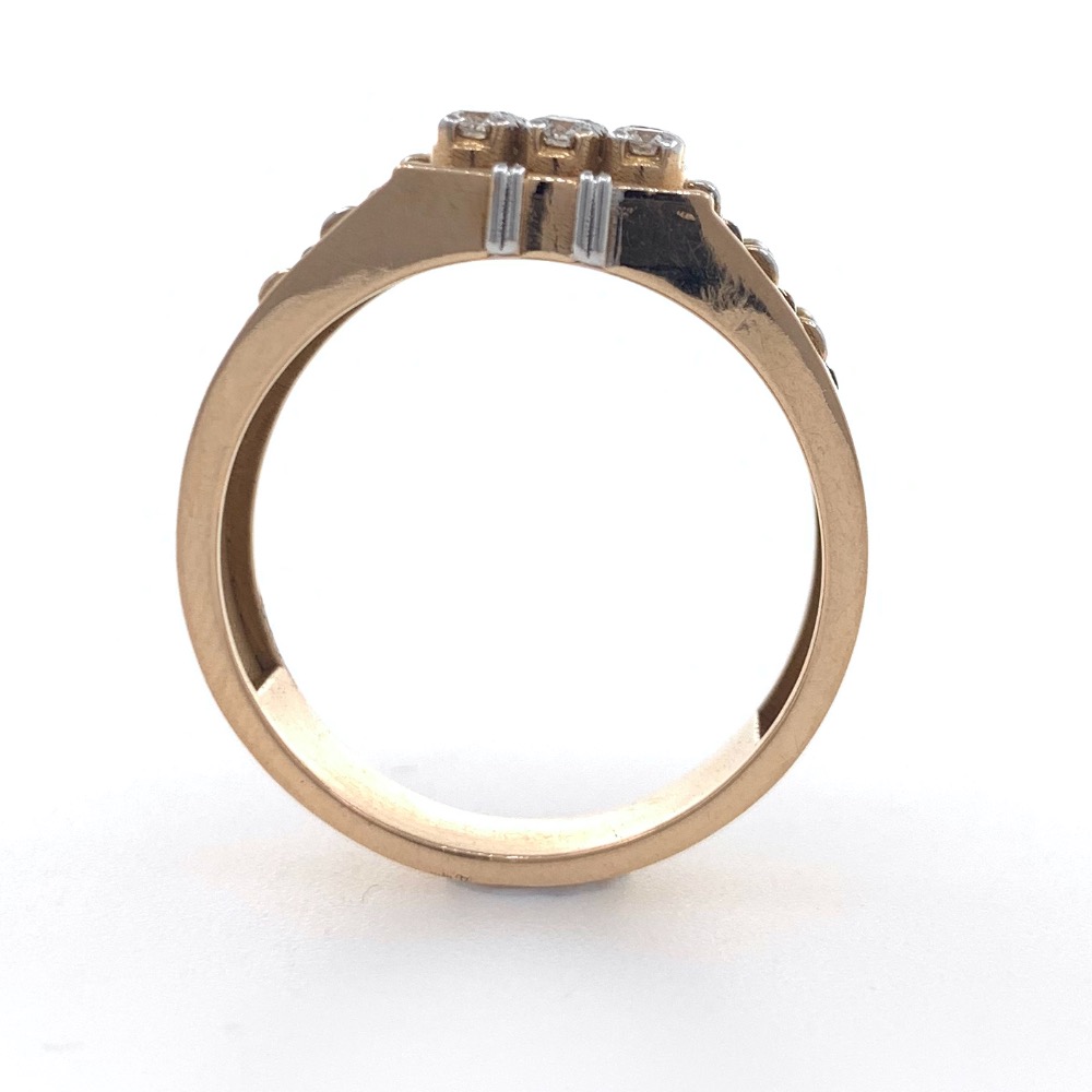 18kt / 750 rose gold masculine diamond gents ring 9gr12 - Image 4