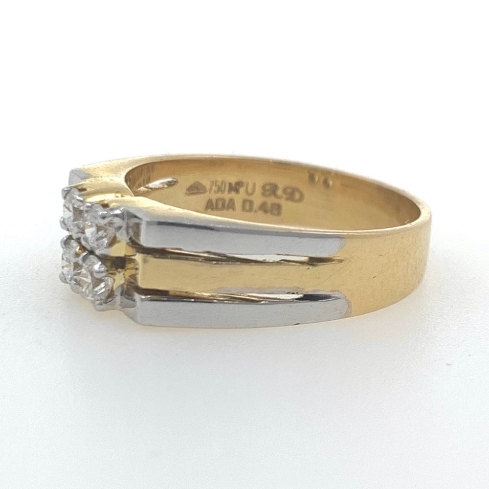 18kt gold classic diamond ring for him 6gr36 - Image 2