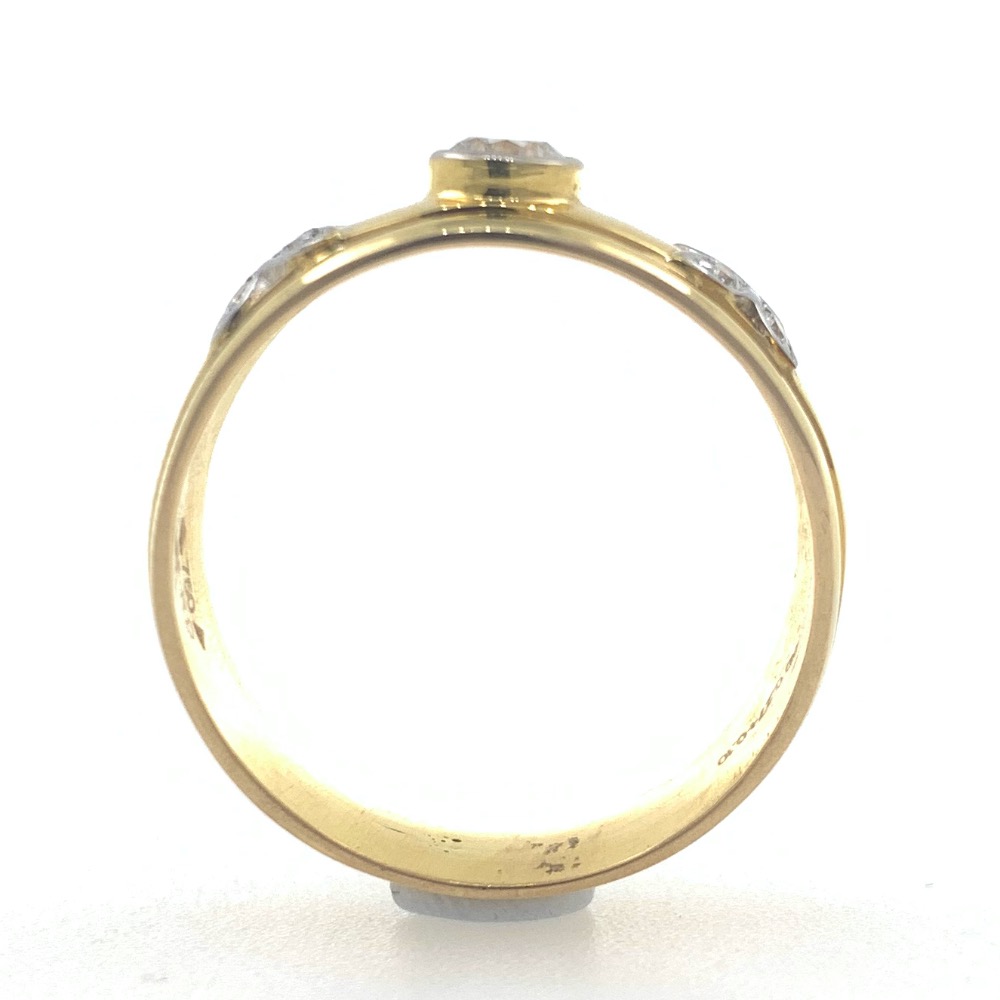 18kt gold fancy engagement solitaire band diamond gents ring 6gr7 - Image 4
