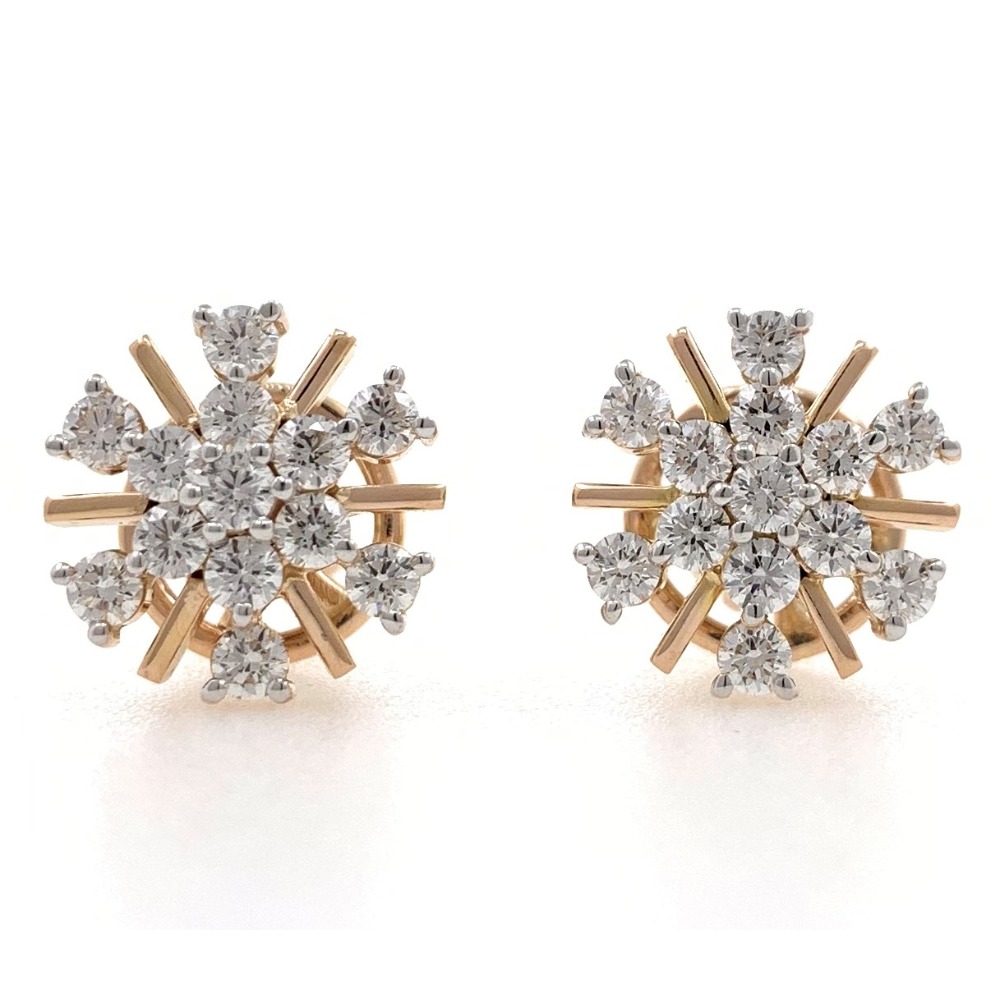 gold stylish diamond earring rd-e04