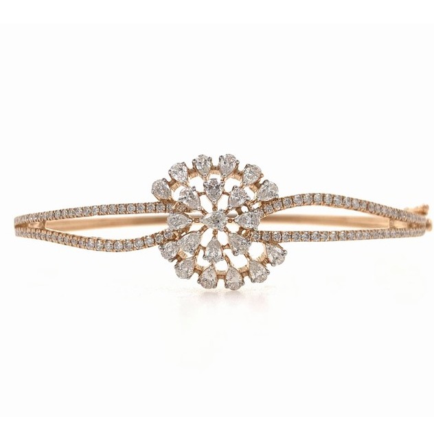 18k gold designer flower design bracelet rd-b03