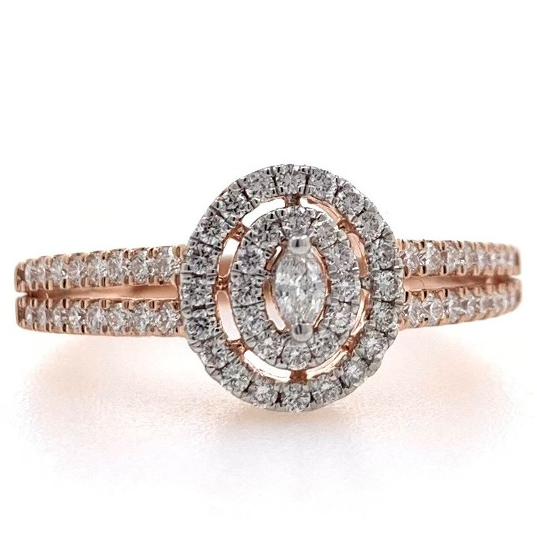 Ladies ring in diamonds