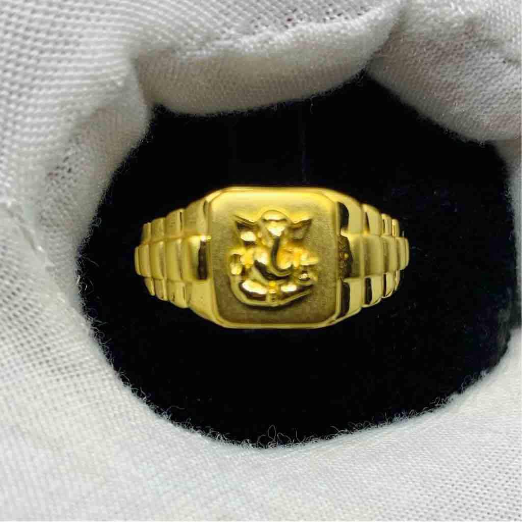Fine emboss ganeshji ring - Image 3