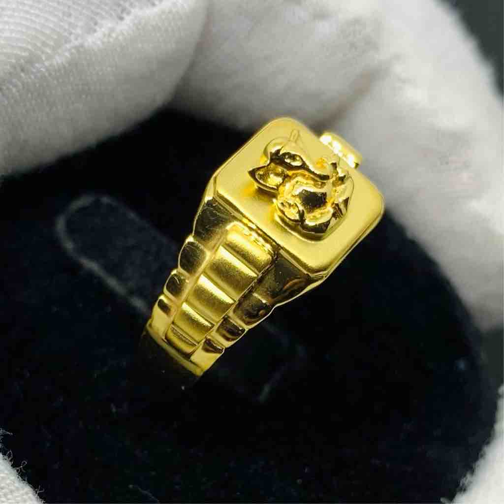 Fine emboss ganeshji ring - Image 2