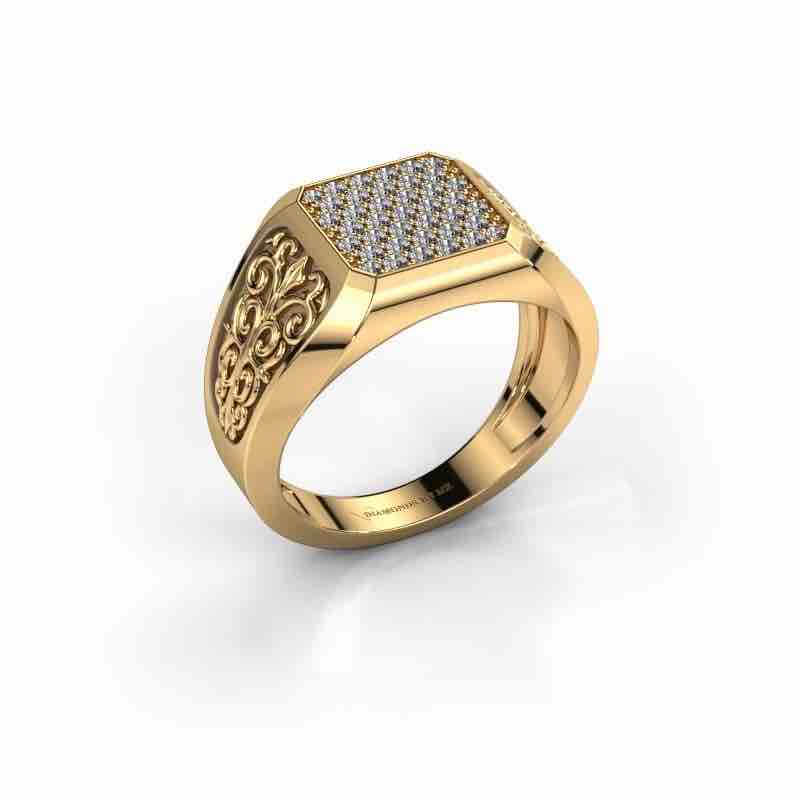 Antique carving gents ring