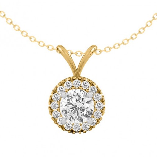 Classic victorian pendant SI white 14k